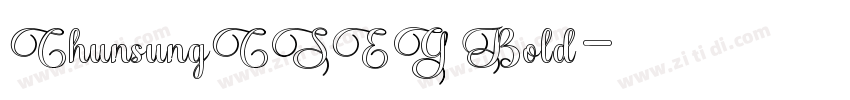 ChunsungCSEG Bold字体转换